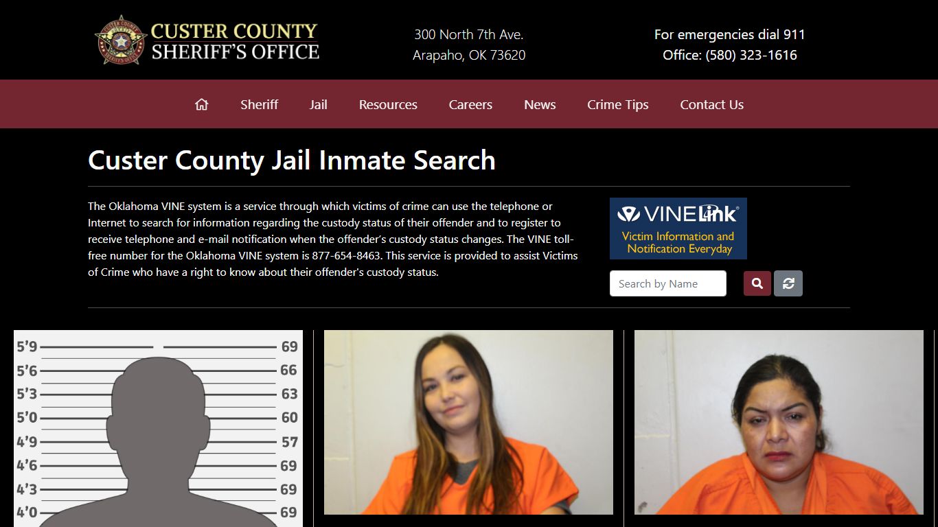 Inmate Search - Custer County Sheriff's Office
